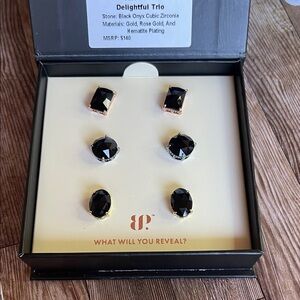 Black Onyx Earrings Set